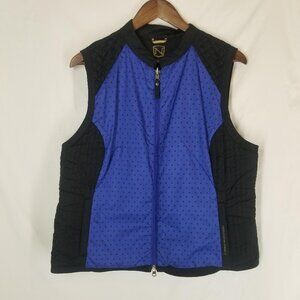 Noble Outfitters Womens XXL Reversible Rollback Vest Blue Black Equestrian